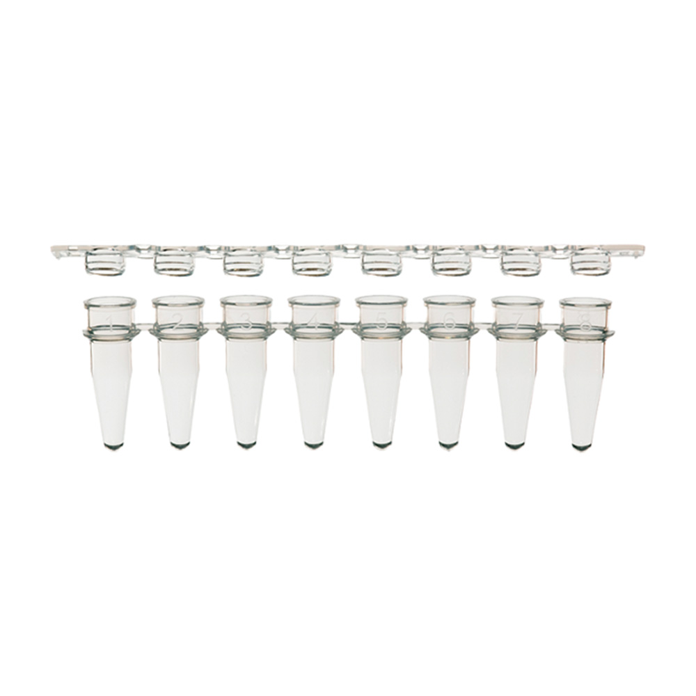 AmpliStar-II 8-Strip 0.2ml PCR Tubes and Optical Flat Caps - 125