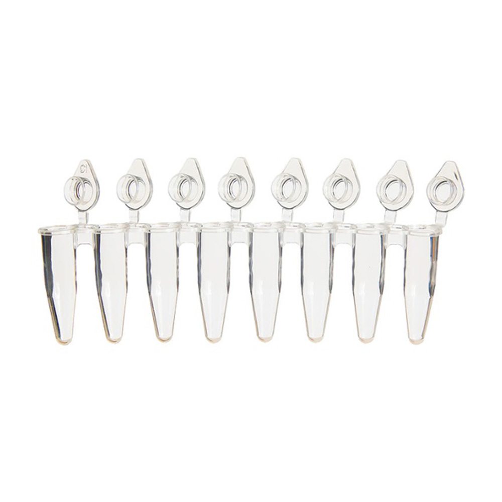 AmpliStar-II 8-Strip 0.2ml PCR Tubes, Attached Optical Flat Caps - 120