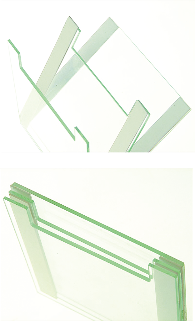 10 x 10cm Notched Glass Plates with 1mm Bonded Spacers ( Pack of 2)